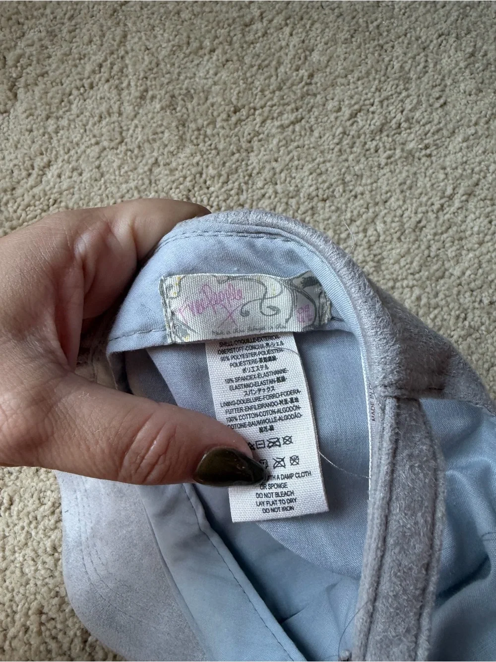 Free People Pale gray Suede Baseball Cap